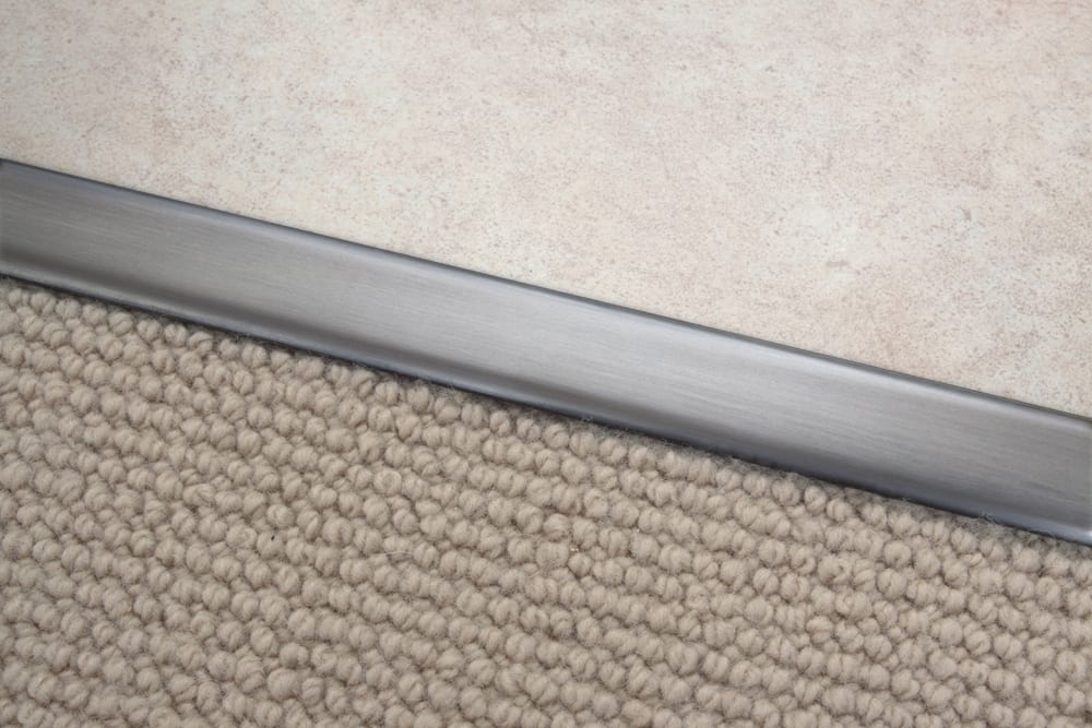 carpet to tile trims in chrome