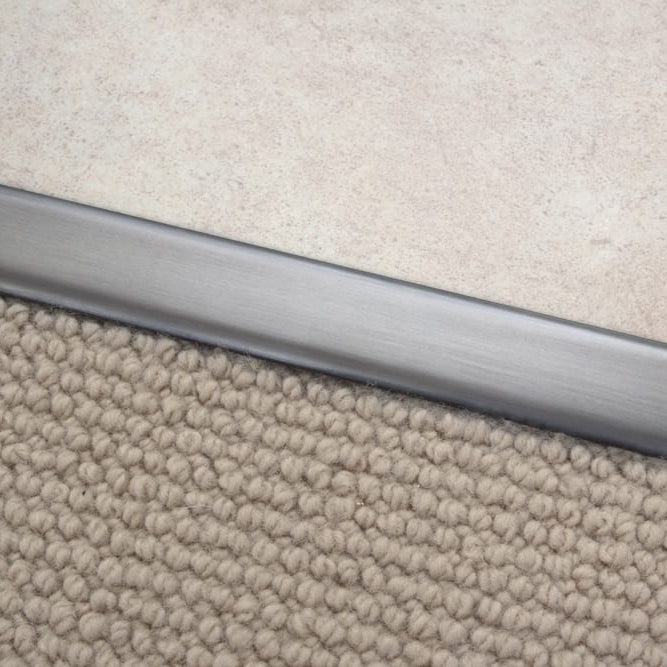 carpet to tile trims in chrome