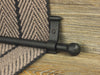 Blacksmith ball stair rod for runners on striped carpet