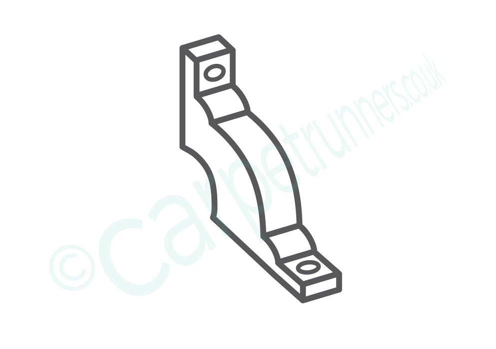 Cylindrical Rod Brackets Pair - Satin Brass