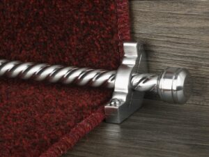 Chrome stair rods with spiral rod design