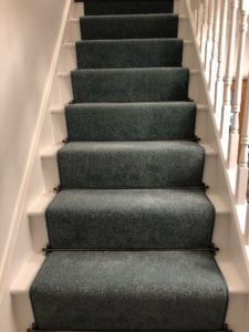 Black stair rods for runner